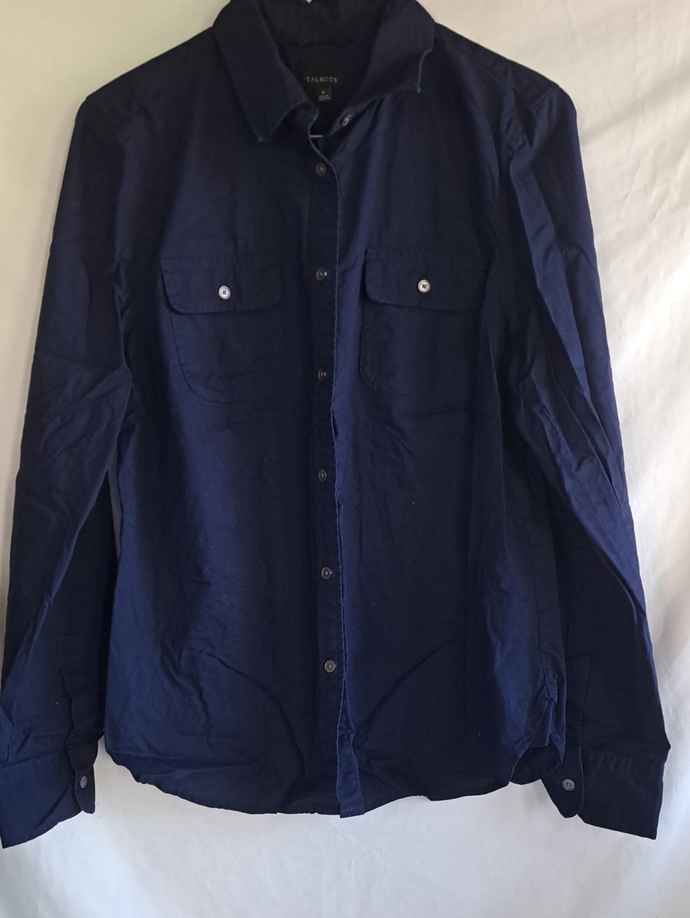 Talbots Woen's Navy Button-Up Shirt
